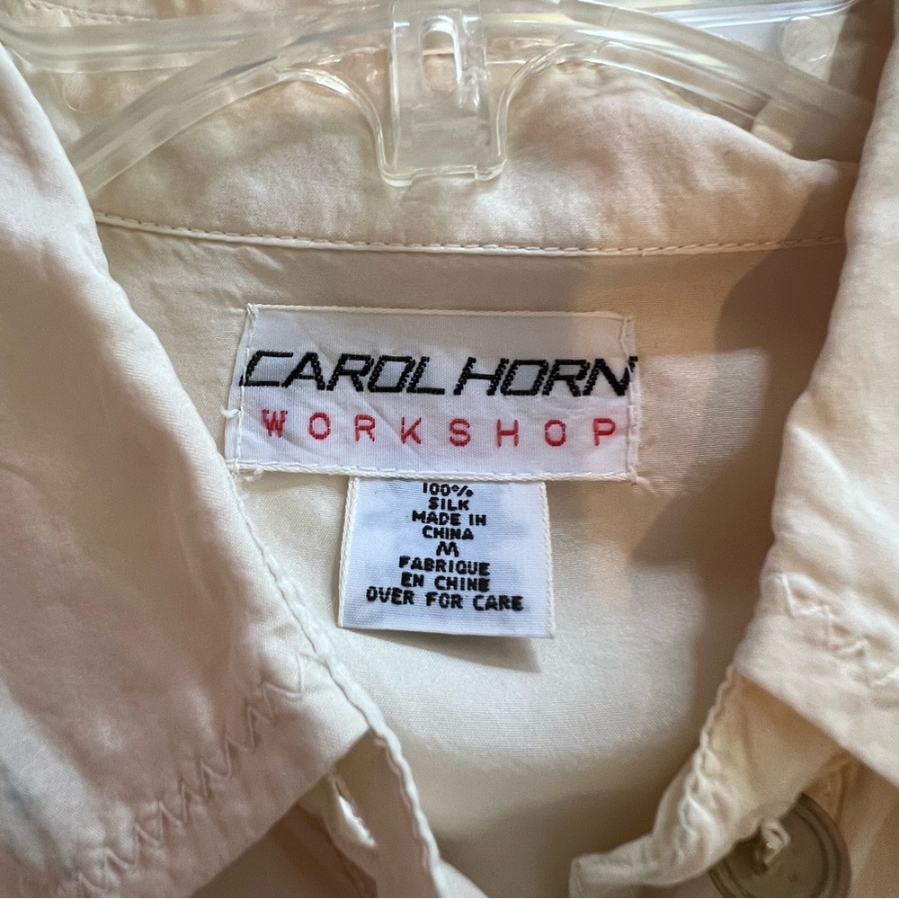 Vintage Carol Horn Workshop 100% Silk Shirt Fringe CoastalCowgirl Festival Rodeo - Picture 2 of 11